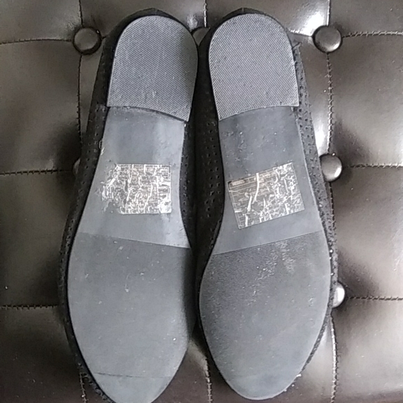 Torrid Black Faux Suede Perforated Loafers - Picture 6 of 8
